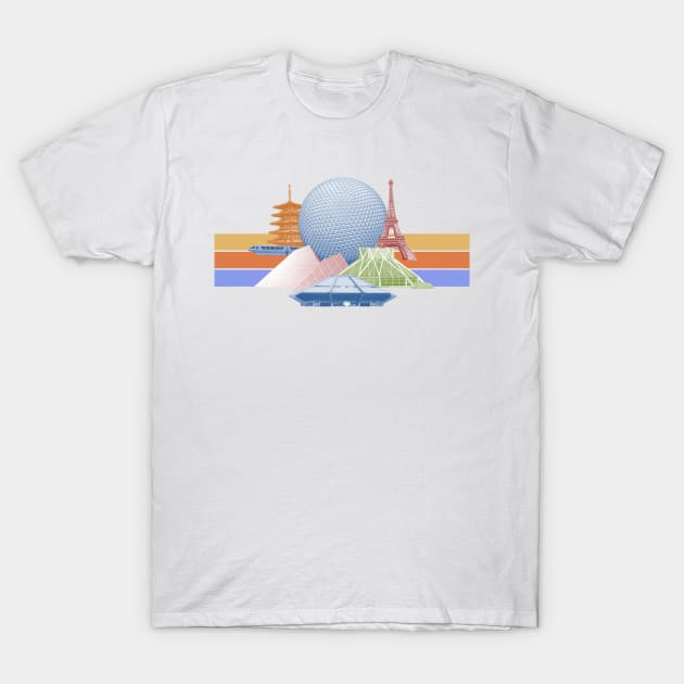 EPCOT Center Inspired Design T-Shirt by FinnTPD